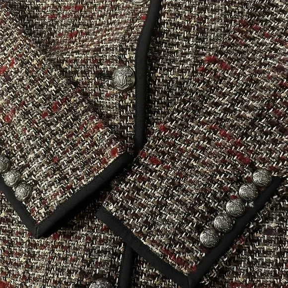 NEW Veronica Beard Watkins Dickey Tweed Collarless Jacket Grey Multi | size 2 - Picture 11 of 15